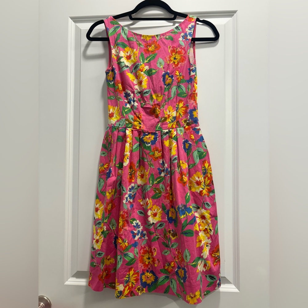 Kate Spade Pink Floral Pleated Sundress
